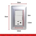 thumbnail image 4 of KIT 2 PLACAS CON APAGADOR DOBLE 1 CONTACTO GRIS Sanelec 4528, 4 of 6
