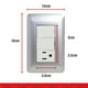 thumbnail image 4 of KIT 2 PLACAS CON APAGADOR DOBLE 1 CONTACTO GRIS Sanelec 4528, 4 of 6