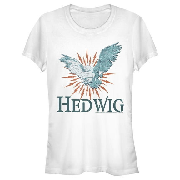 Junior's Harry Potter Hedwig Owl Flight  Graphic Tee White 2X Large
