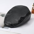 thumbnail image 5 of Retro PU Leather Forward Cap Autumn‑Winter Beret Cap Multi Solid Color ladder Style Street‑wear Driving Daily Headwear, 5 of 5