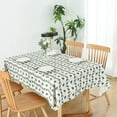 thumbnail image 3 of SHAR Rectangular Tablecloth Outdoor Table Resistant Cotton Tablecloth Stain Proof Canvas Fabric Printed Leaf Pattern Small Green Dining Table Picnic Party Garden 100X140cm, 3 of 4