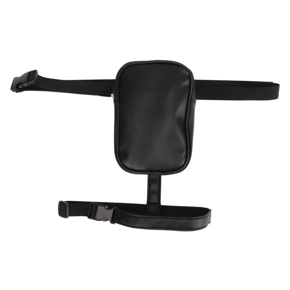 Arnés para el muslo Bolsa para la pierna Cuero de PU Impermeable Gran capacidad Estable Mujeres Arnés para el muslo Monedero para la pierna para uso diario al aire libre Negro