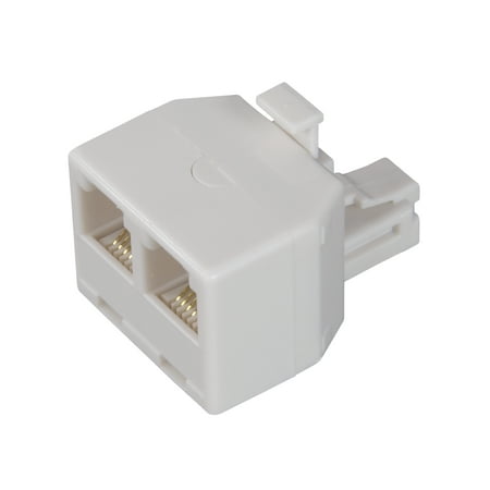 Duplex Phone Jack (AmerTac - Zenith TS1001SPJ2W TS1001SPJ2W 6 Conductor Duplex Jack, White Landline Telephone)