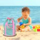 thumbnail image 3 of Bolso de playa para niños | Mesh Sand Away Almacenamiento de juguetes de playa | Mochila de nylon con cordón de gran capacidad para piscina, natación, deportes al aire libre | 25x22x2cm | Ligero,, 3 of 5