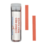 Congo Red Test Paper Vial of 100 Strips for Qualitative Narrow-Range pH 3.0 to 5.2 Tests