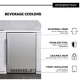 thumbnail image 4 of Edgestar Cbr1501sld 24" Wide 142 Can Built-In Beverage Cooler - Stainless Steel, 4 of 7