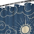 thumbnail image 4 of Gothic Shower Curtain - Dark Celestial Moon & Star Print, Mystical Cosmic Theme Bath Decor, Waterproof Polyester, 36"Wx72"L, Goth Aesthetic Gift, 4 of 5
