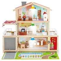 Hape Doll Family Mansion| Award Winning 10 Bedroom Doll House, Wooden Play Mansion with Accessories, Gift Idea for Toddlers & Kids Ages 3 