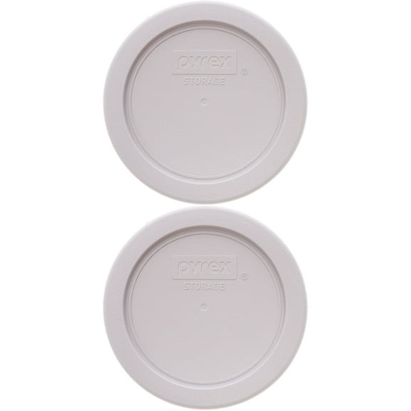 Pyrex 7202-PC Sleek Silver Food Storage Replacement Lid Covers (2-Pack)