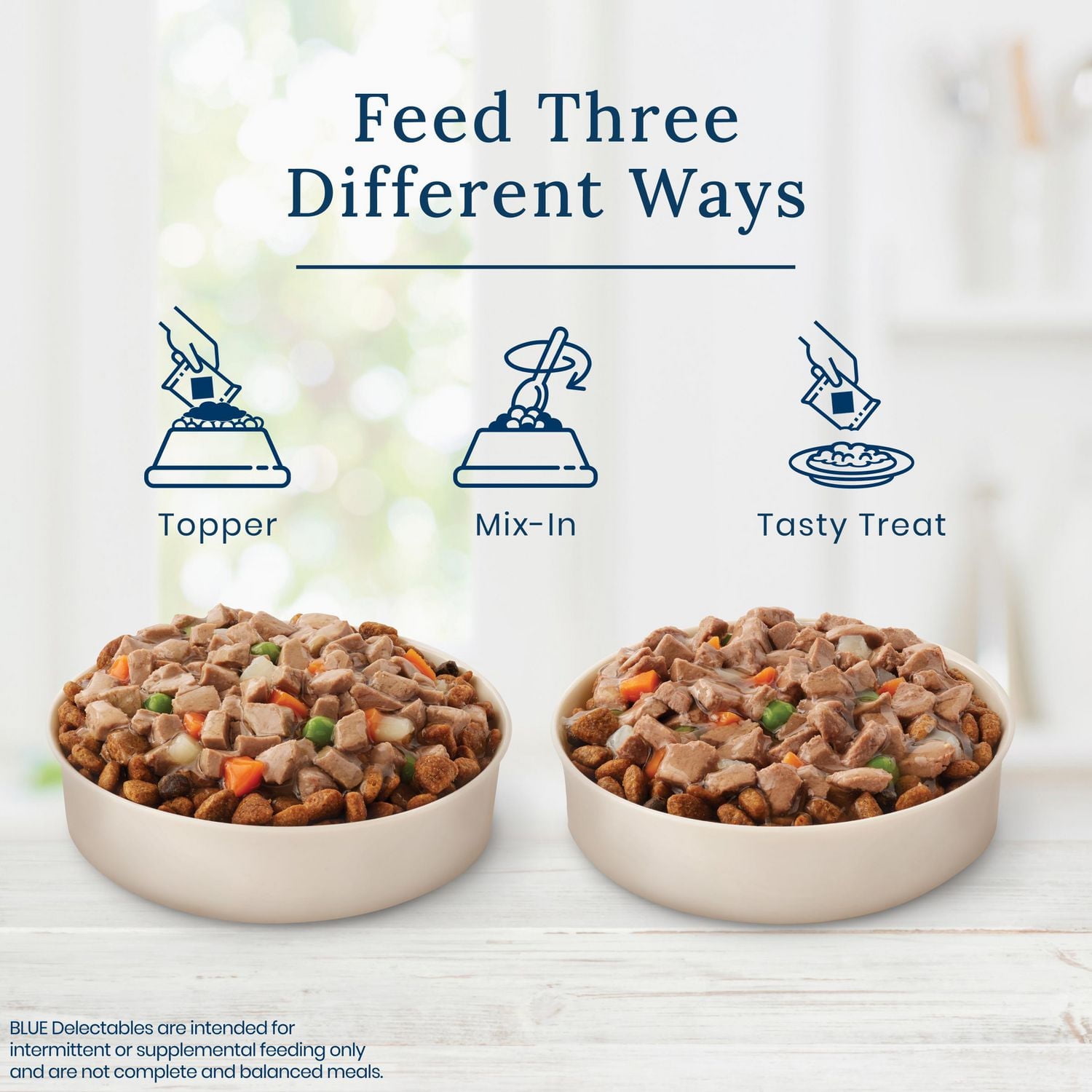 Blue Buffalo Tempting Toppers Natural Wet Dog Food Variety Pack, Chicken & Beef, BLUE Tempting Toppers Bf/Chkn 12ct Variety Pack