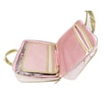 thumbnail image 2 of Tartan + Twine Gold Foil Pink Geo Zip Beauty Cosmetic Bag 3-Piece Deluxe Weekender Set, 1 CT, 2 of 2
