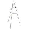 U.S. Art Supply 66" High Gallery Silver Aluminum Display Easel and Presentation Stand, Adjustable Floor and Tabletop Use