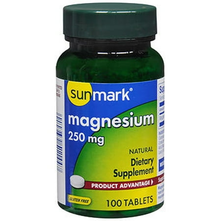 Sunmark Magnesium 250  mg  Tablets  100 Tablets  Walmart com