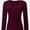 Burgundy, variant on Women Shirts V Neck Long Sleeve Tops T-Shirt Basic Tees