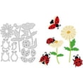 thumbnail image 2 of 1Set 6 Pcs Flower Ladybug Metal Cutting Dies Flower Ladybug Cut Dies Metal Stencils Metal Die Cuts for Card Making Embossing Tool Stencil Scrapbooking DIY Craft Album Paper, 2 of 7