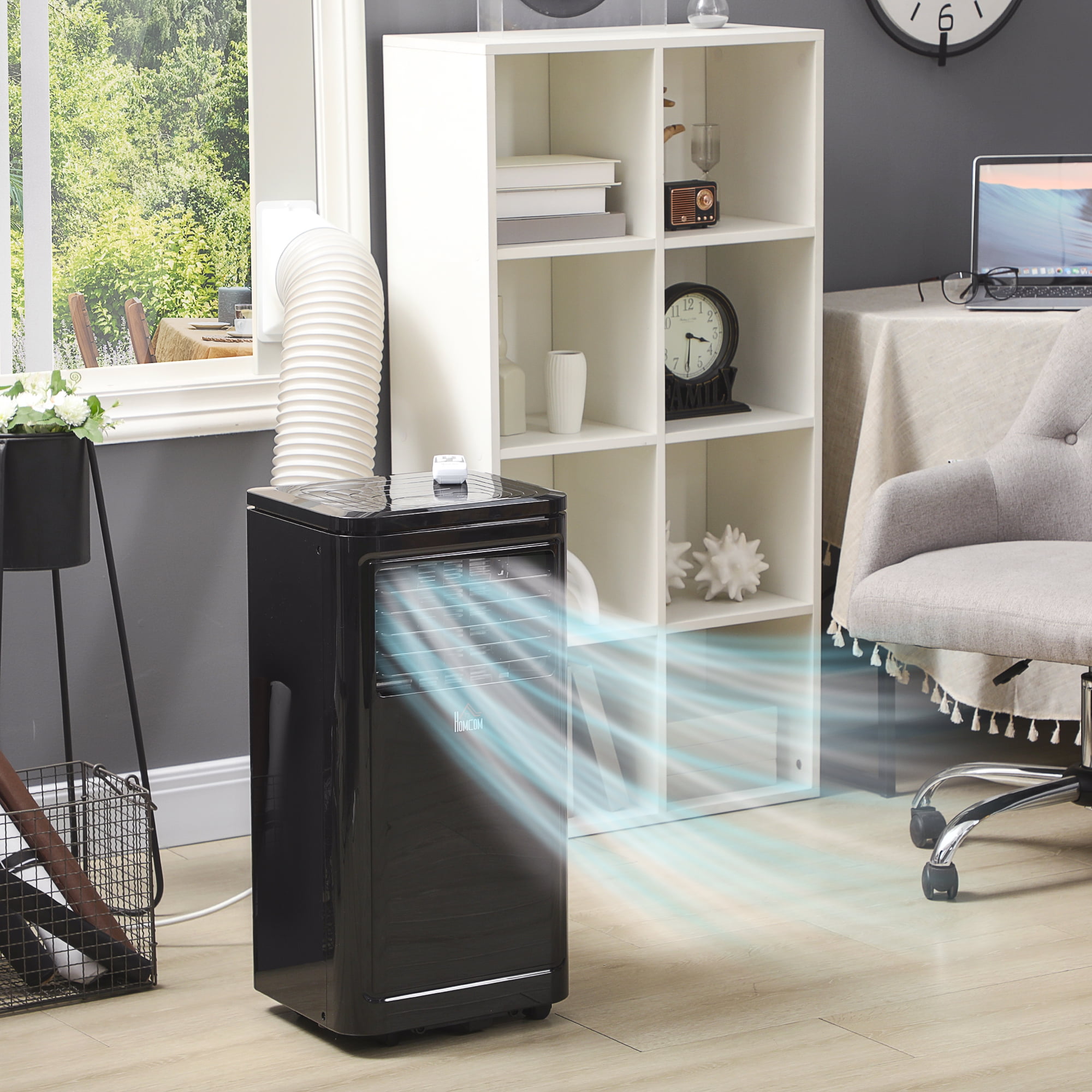 HOMCOM 8,000 BTU Portable Air Conditioner Evaporative Cooler, Black