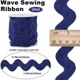 thumbnail image 2 of Ribbon GORGECRAFT Rick Rack, azul marino, 34 mm, 9,1 m, 2 of 5