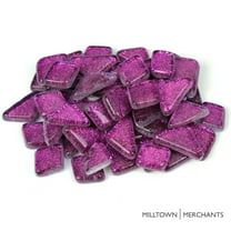 Milltown Merchants Glitter Mosaic Tile Pieces - Dark Purple - 1 Pound