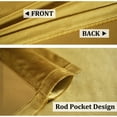thumbnail image 2 of VOGOL Yellow Velvet Waterfall Valance & Curtains Set, Thermal Insulated Drapes 60x96 Inches, Set of 3, 2 of 7