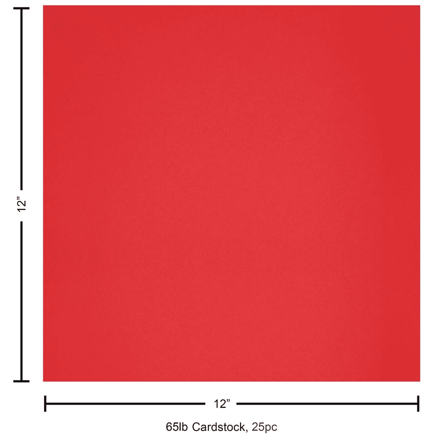 PA Paper Accents Smooth Cardstock 12” x 12” Ladybug, 65lb colored cardstock paper for card making, scrapbooking, printing, quilling and crafts, 25 piece pack