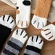 thumbnail image 3 of Calcetines de mujer Calcetines de tubo medio Calcetines de terciopelo coral de otoño e invierno Calcetines de garra de gato dulce de estilo japonés, 3 of 6