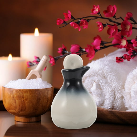 HONMEET Ceramic Diffuser Jar White 1 Pack Aromatherapy for Home Office Use