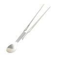 thumbnail image 3 of Pinzas de acero inoxidable para servir, cucharas de degustación, pinzas profesionales para chef, para barbacoa, cafetería, restaurante, preparación de, 3 of 8