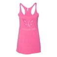 thumbnail image 2 of Wild Bobby, Butterfly Pink Ribbon Faith Hope Love, Breast Cancer Awareness, Women Tri-Blend Racerback Tank Top, Vintage Pink, X-Large, 2 of 5