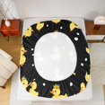thumbnail image 5 of Manfei Cartoon Duck 4-Piece Full Size Sheets,Polka Dots Bed Sheets,Black Yellow Lightweight Sheet Sets,Animal Room Decorative, 5 of 7