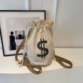 thumbnail image 3 of Canvas Quilted Drawstring Backpack, 3 of 5