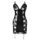 thumbnail image 1 of Gibobby Ropa interior mujer Camisón de malla para mujer, estilo kimono de encaje(Negro, XG), 1 of 5