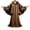 Brown, variant on UTSJKR Mens Full‑Length Hooded Robe Cloak with Wide Bell Sleeves and Front Zipper for Wizard Sorcerer Halloween Party Stage Cosplay Outfit Black XXL