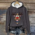 thumbnail image 1 of Prix Réduit! Aqestyerly Hauts de Noël pour Femmes Liquidation Femmes Imprimé de Noël Col Rond Manches Longues Pull Ample, 1 of 3