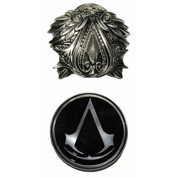 Assassins Creed Logos Enamel Metal Belt Buckle Set of 2