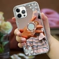 thumbnail image 4 of for iPhone 14 Pro Makeup Mirror Case for Women Girls Luxury Bling Glitter Rhinestone Cover with Shiny Crystal Diamond Ring Stand Holder Finger Grip Cute Girly Cases, 4 of 10