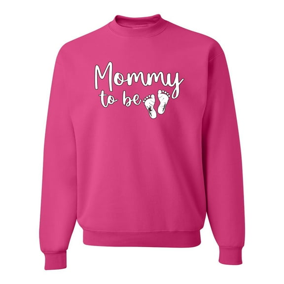 Wild Bobby, Mommy to Be Pregnancy Reveal Gift Parents to Be, Pop Culture, Unisex Crewneck Graphic Sweatshirt, Fuschia, X-Large