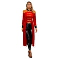 thumbnail image 4 of Miaeowve Women's Circus Ringmaster Velvet Long Tailcoat Gothic Vintage Jacket Coat Ringleader Tailcoat Jacket Red L, 4 of 8
