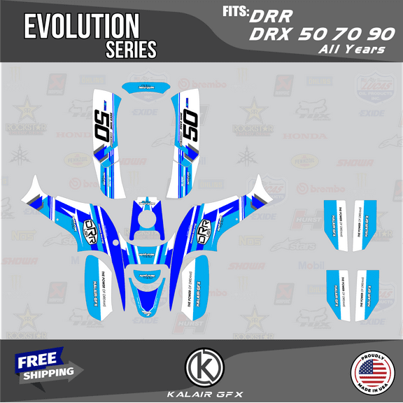 Kalair GFX Graphics Kit for DRR ATV DRX50 DRX70 DRX90 (All Years) Evolution Series