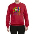 thumbnail image 2 of Wild Bobby, Colorful Painted Lip, Streetwear, Unisex Crewneck Graphic Sweatshirt, Red, 3X-Large, 2 of 5