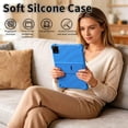 thumbnail image 2 of FIEWESEY Tablet Case for TCL TAB 10 Gen 4 Android Tablet 10.1" Kids Friendly Protective Cover Silicone Case Kids Friendly with Kicskstand for TCL TAB 10 Gen 4 Tablet - Blue, 2 of 6