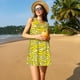 thumbnail image 3 of Fotbe Banana A Vestido de Verano sin Mangas para Mujer – Vestido Midi Línea A, Estilo Camiseta Floral, Vestido Playero Casual y Fluido, 3 of 7