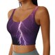thumbnail image 2 of Balery Thunderstorm Violet Purple Sujetadores deportivos con espalda cruzada para mujer, acolchados, sin costuras, de alto impacto, ideales para yoga, gimnasio, entrenamiento y fitness.-X-Large, 2 of 8