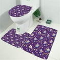 thumbnail image 2 of Purple Fairy Unicorn Pattern Bathroom Rugs Sets 3 Piece,Toilet Cover Set,Absorbent Non Slip Bathroom Mats Sets with U-Shaped Contour Rug Toilet Rug Set, 2 of 5