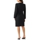 thumbnail image 3 of Conjunto de traje INSPIRE CHIC para mujeres, 2 piezas, chaqueta sin cuello de tweed con peplum y falda, talla XS, negro, 3 of 6