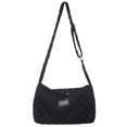 thumbnail image 2 of Bolsa bandolera de tela escocesa a la moda, de viaje con almohada sencilla para mujer (negro) Ehuebsd Para Estrenar, 2 of 9