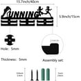 thumbnail image 2 of 1 Set Running Medal Holder Wooden Runner Sport Medal Hanger Display Medal Rack Wall Rack Mounted over 30 Medals for Run Marathon Swim Gymnastics Competition Athletes Medalist Black 15.7x5.9Inch, 2 of 7