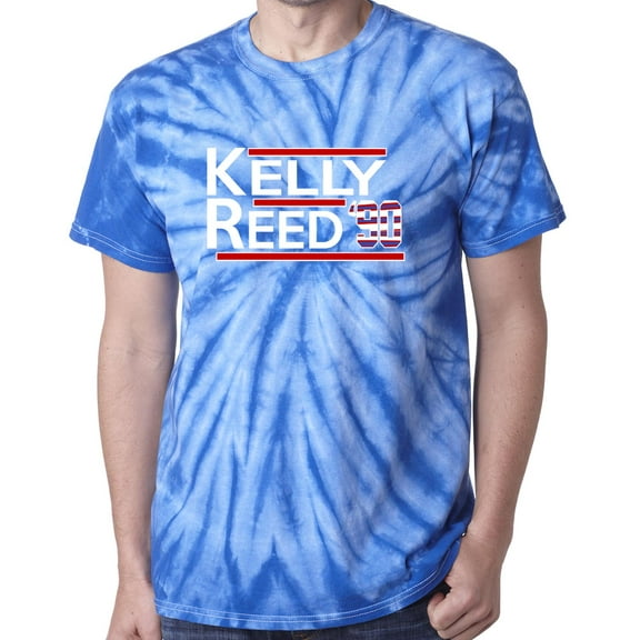 TIE-DYE BLUE Jim Kelly Andre Reed Bills 1990 T-shirt ADULT