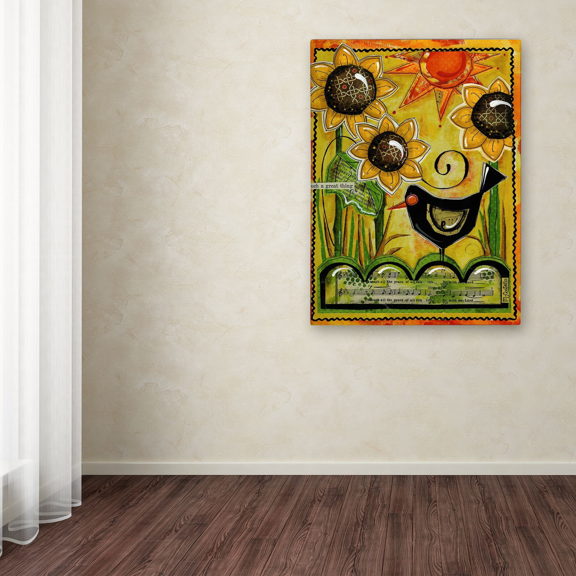 Trademark Fine Art 'Sunshine And Sunflowers' Canvas Art by Maureen Lisa Costello
