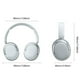 thumbnail image 3 of Auriculares Bluetooth de plástico, con cable e inalámbricos, doble modo, plegables, suaves, de baja latencia y alta batería, 5.4 horas de duración de la batería, para deportes y juegos., 3 of 6