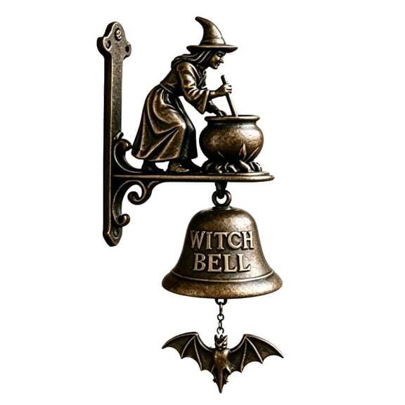 Halloween Witch Bell for Door,Gothic Witch Halloween Decor Doorbell